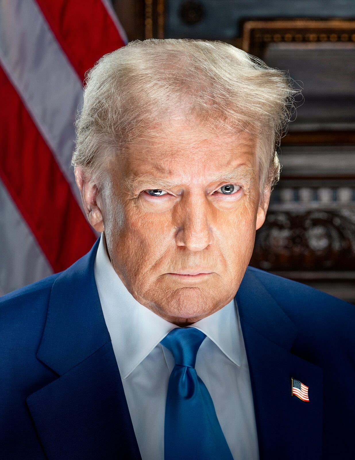 ABD Başkanı Donald Trump'ın Ocak 2025 tarihli resmi başkanlık portresi
