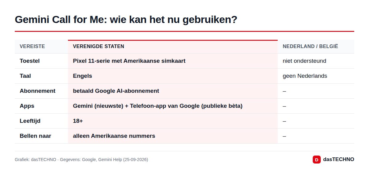 Gemini Call for Me: wie kan het nu gebruiken?
