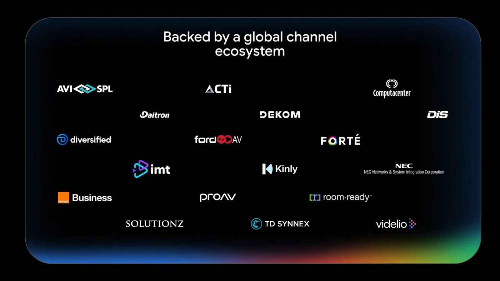 Übersicht der Channel-Partner, die Google Beam vertreiben und installieren