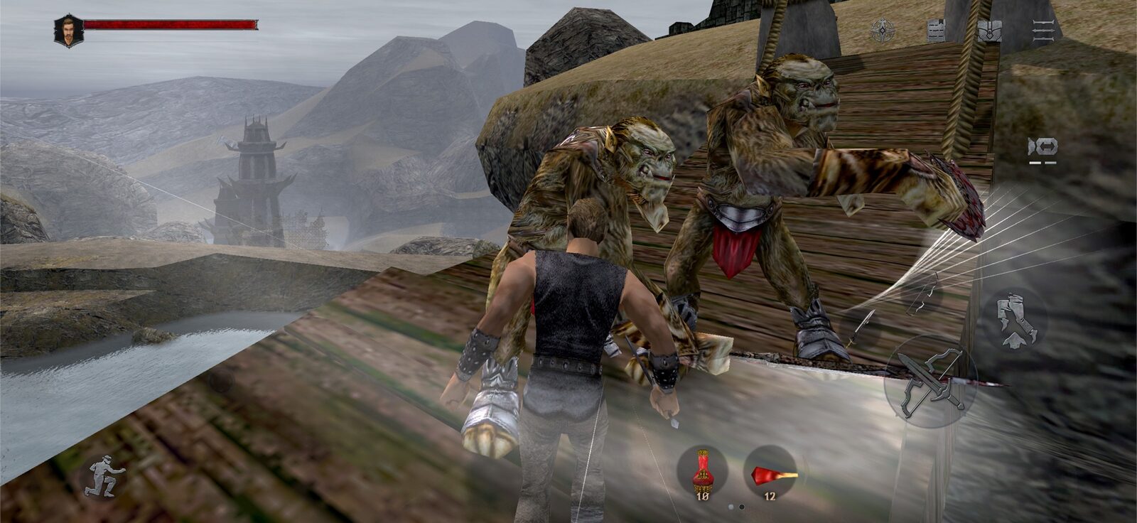 Kampf gegen Orks in Gothic Classic auf dem iPhone