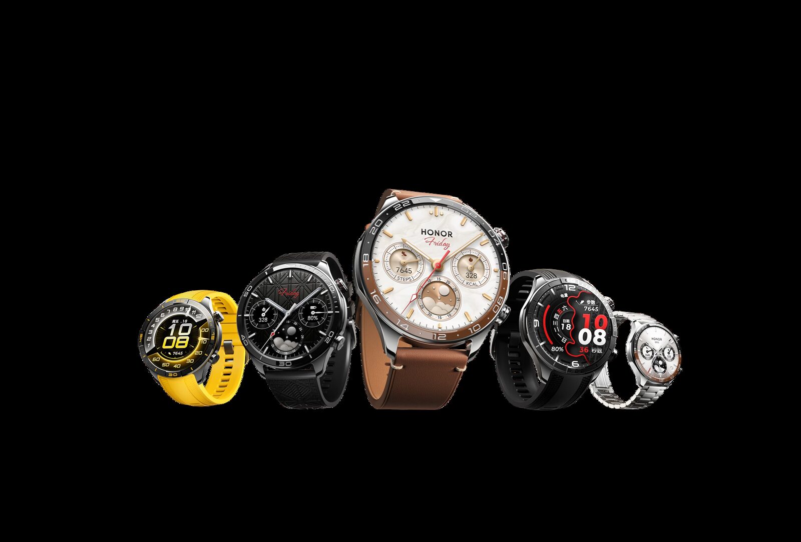 Honor Watch 6 Pro'nun beş farklı tasarımı