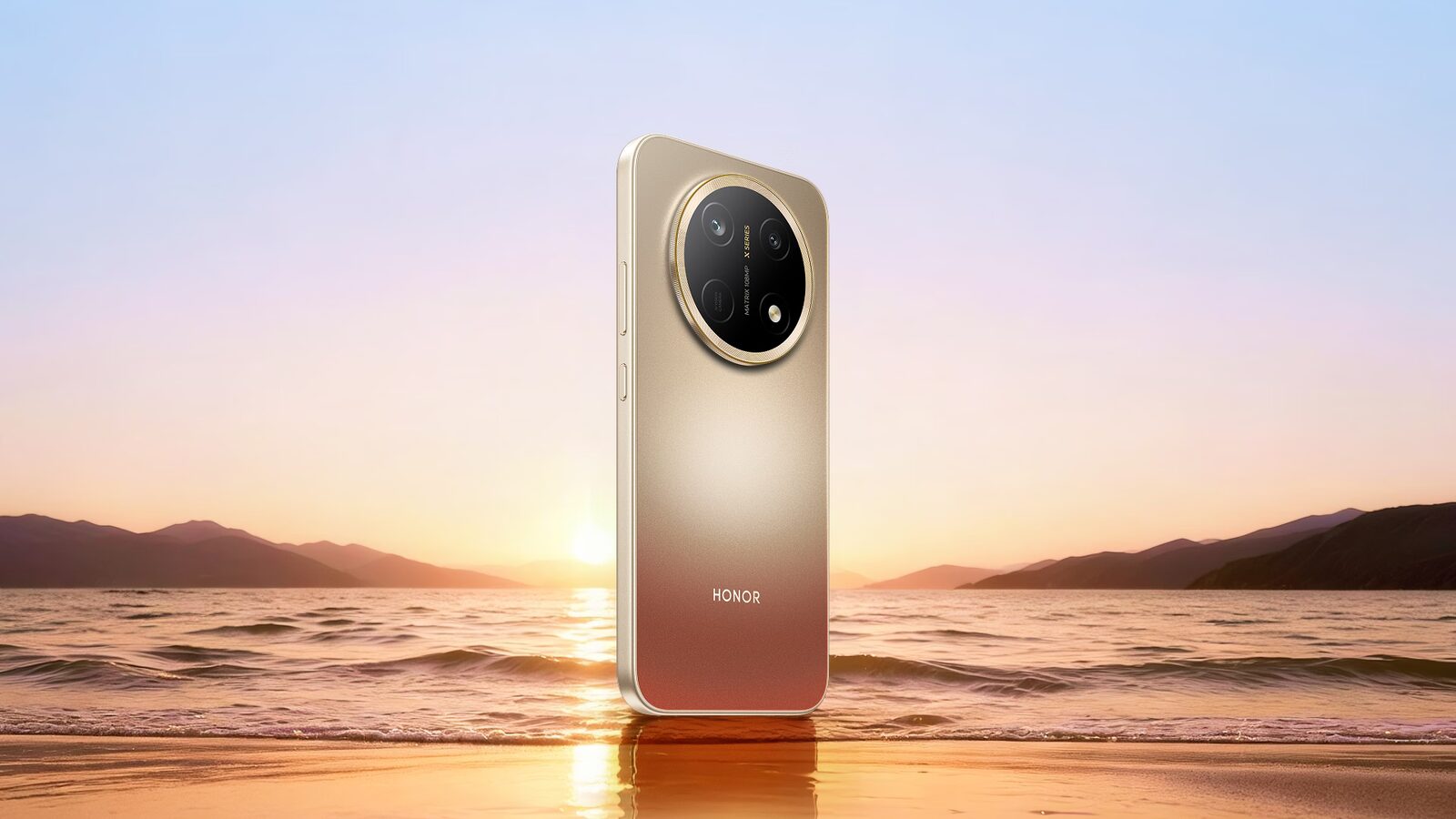 L'HONOR X9e Pro nella colorazione oro