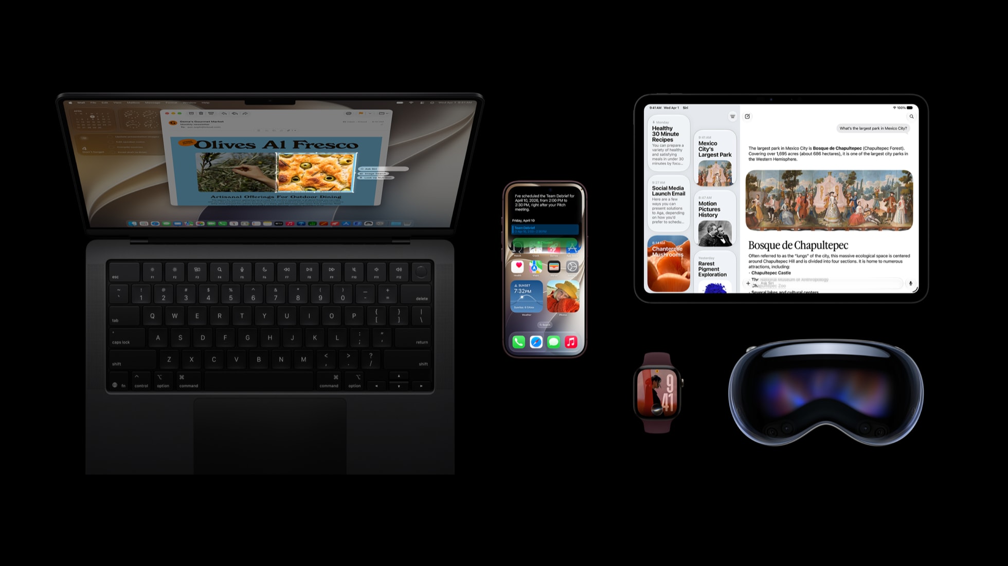 iOS 27 ve Apple'ın diğer yeni işletim sistemleri yüklü Mac, iPhone, iPad, Apple Watch ve Vision Pro