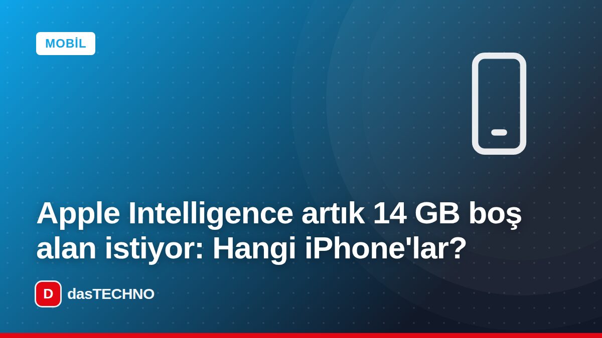 Kapak görseli: Apple Intelligence artık 14 GB boş alan istiyor: Hangi iPhone'lar?