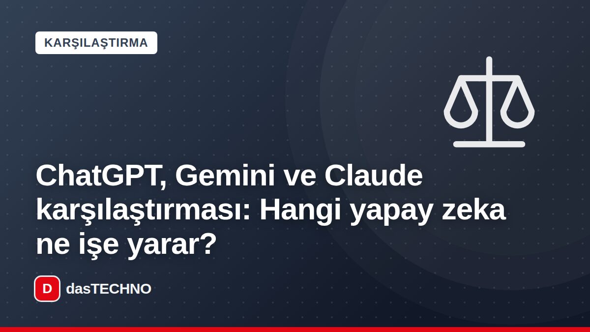 Kapak görseli: ChatGPT, Gemini ve Claude karşılaştırması: Hangi yapay zeka ne işe yarar?