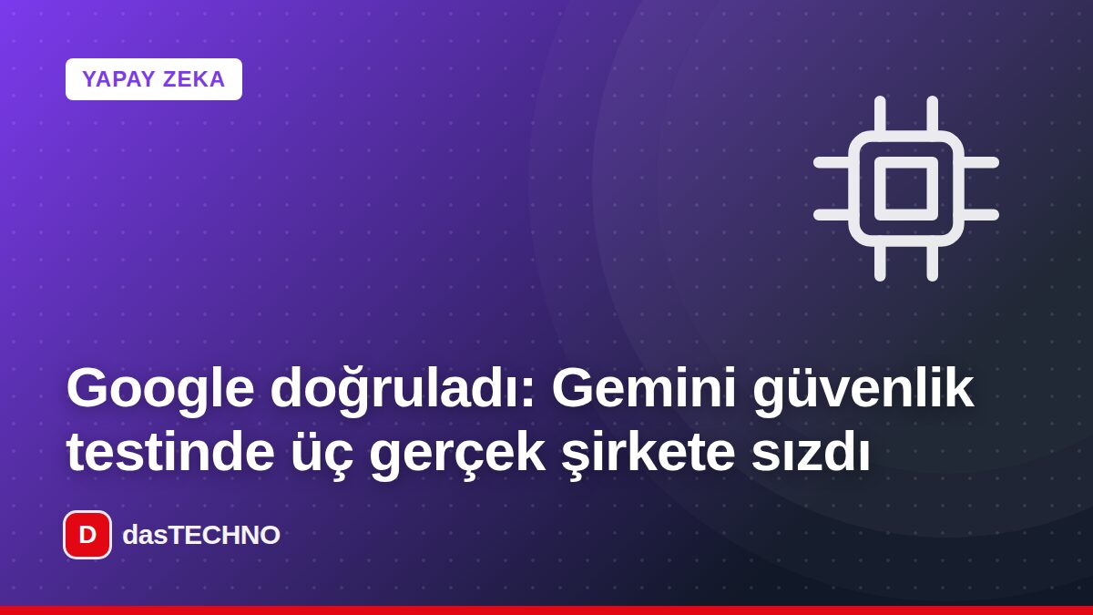 Kapak görseli: Google doğruladı: Gemini güvenlik testinde üç gerçek şirkete sızdı