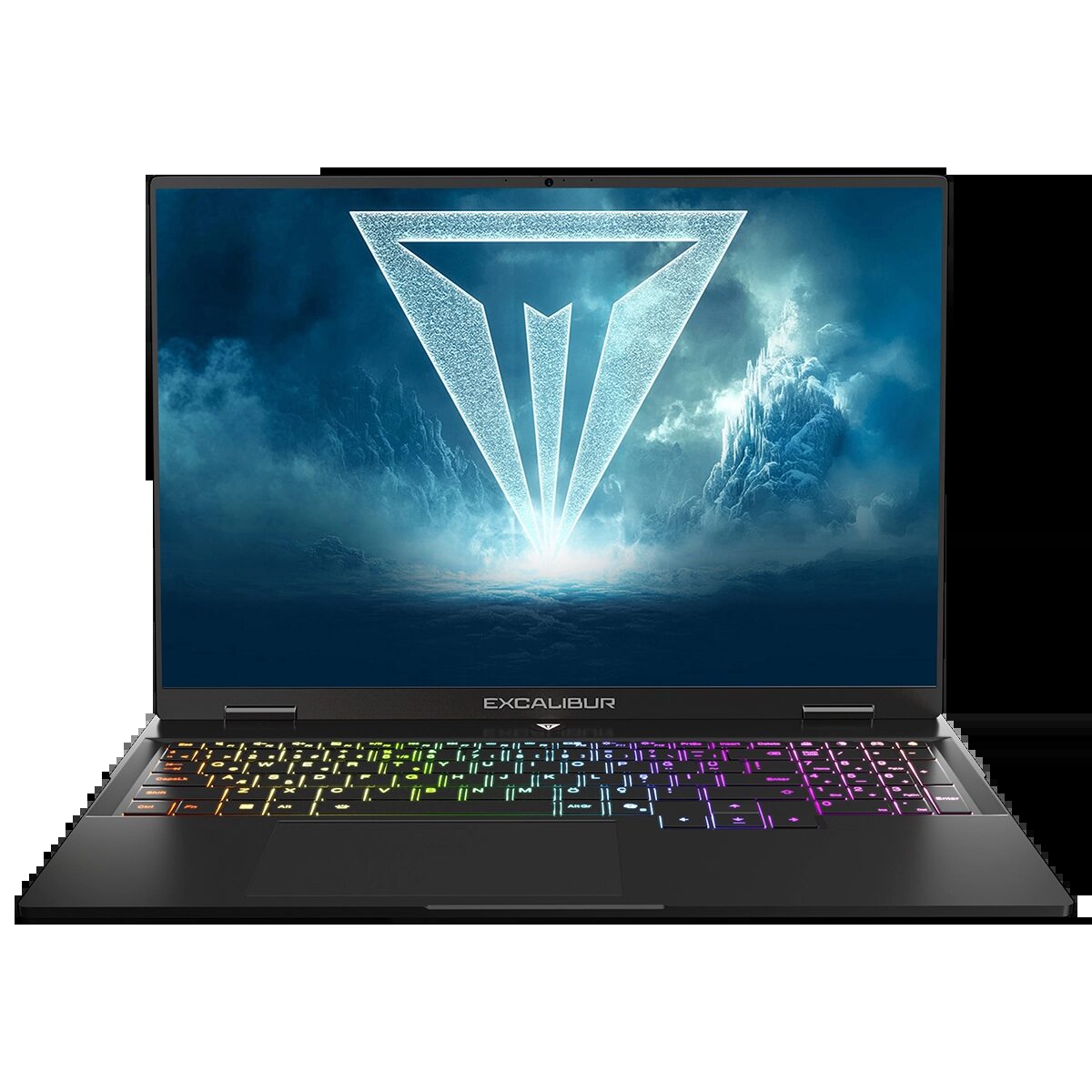Ekranında Excalibur amblemi olan Casper Excalibur G915 oyun dizüstüsü