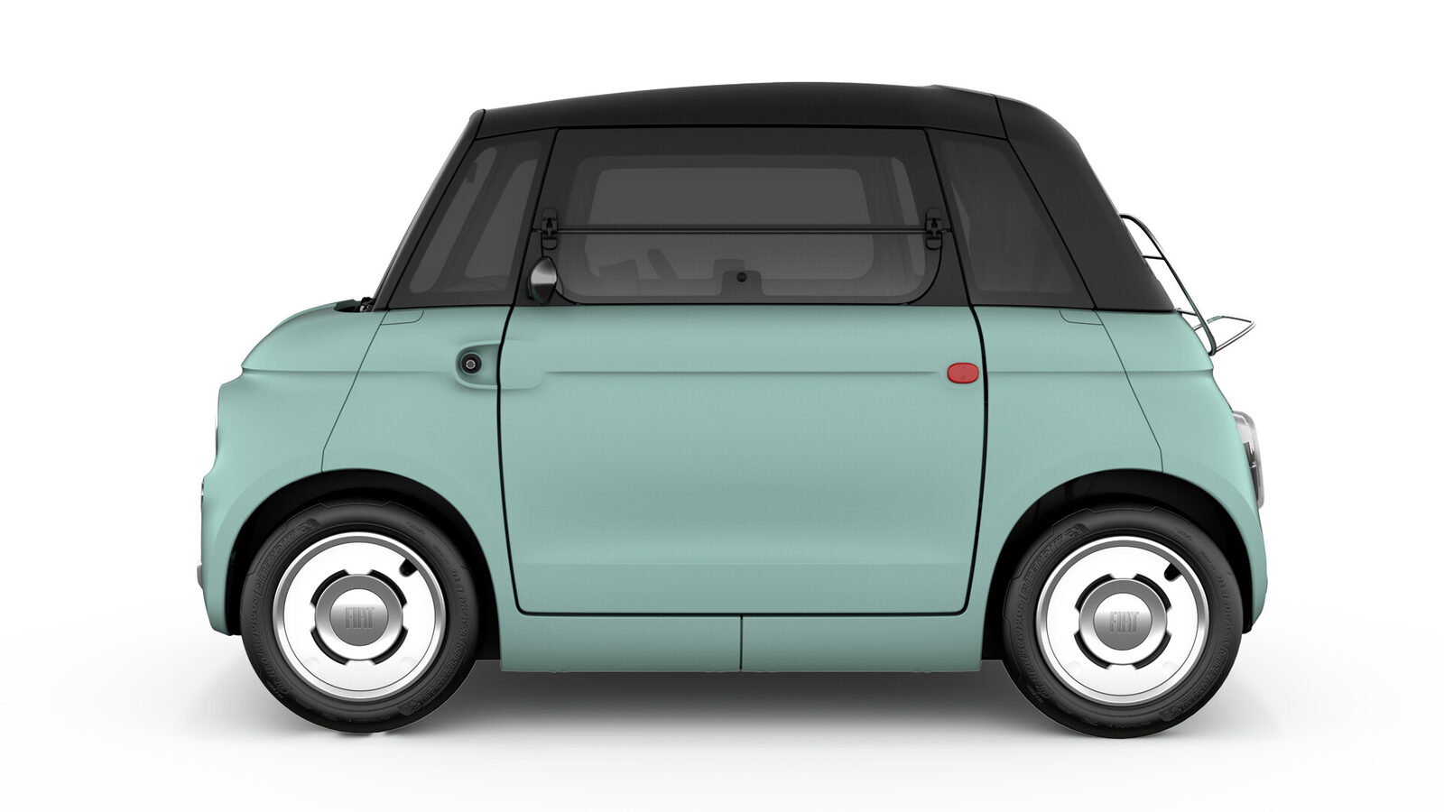 Mint yeşili Fiat Topolino yandan görünüm