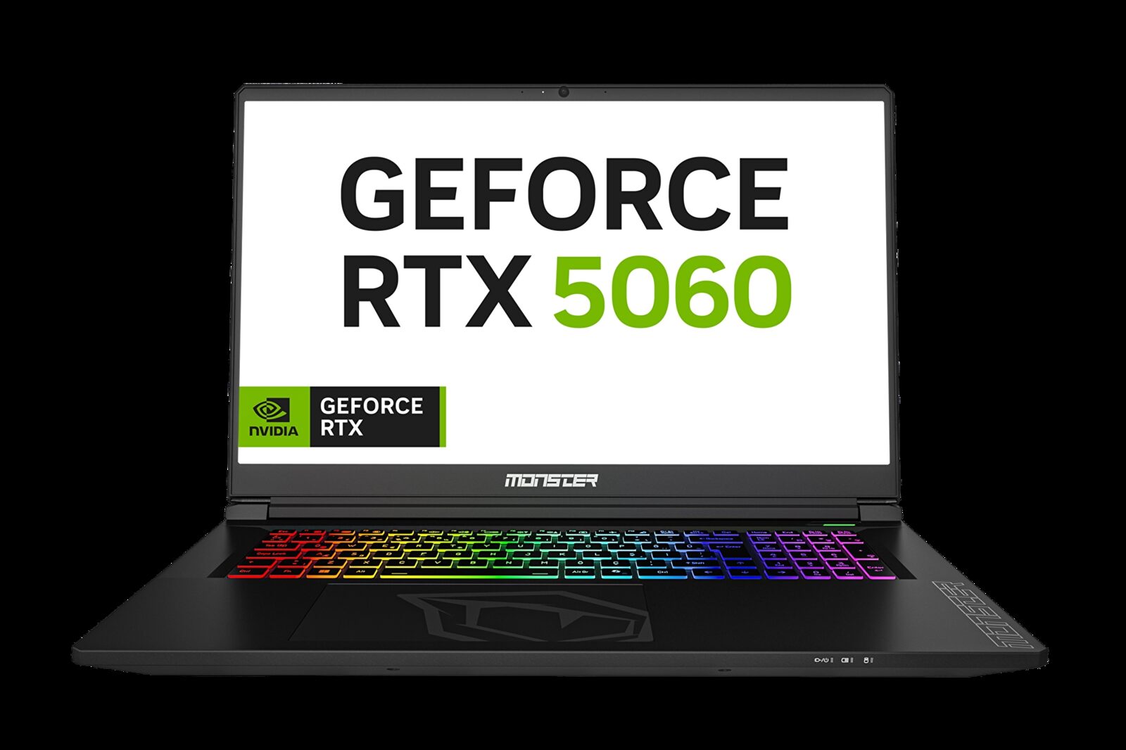 Ekranında GeForce RTX 5060 yazan 17,3 inç Monster Tulpar T7 dizüstü