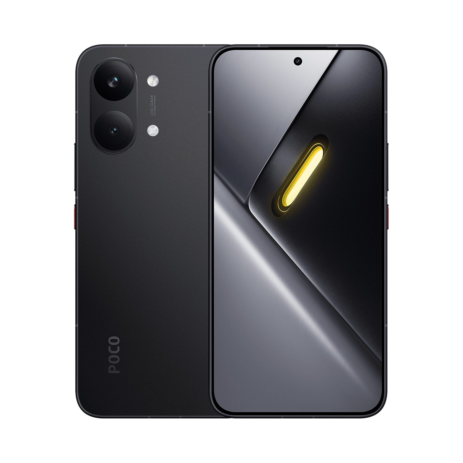 Siyah POCO X8 Pro Max önden ve arkadan
