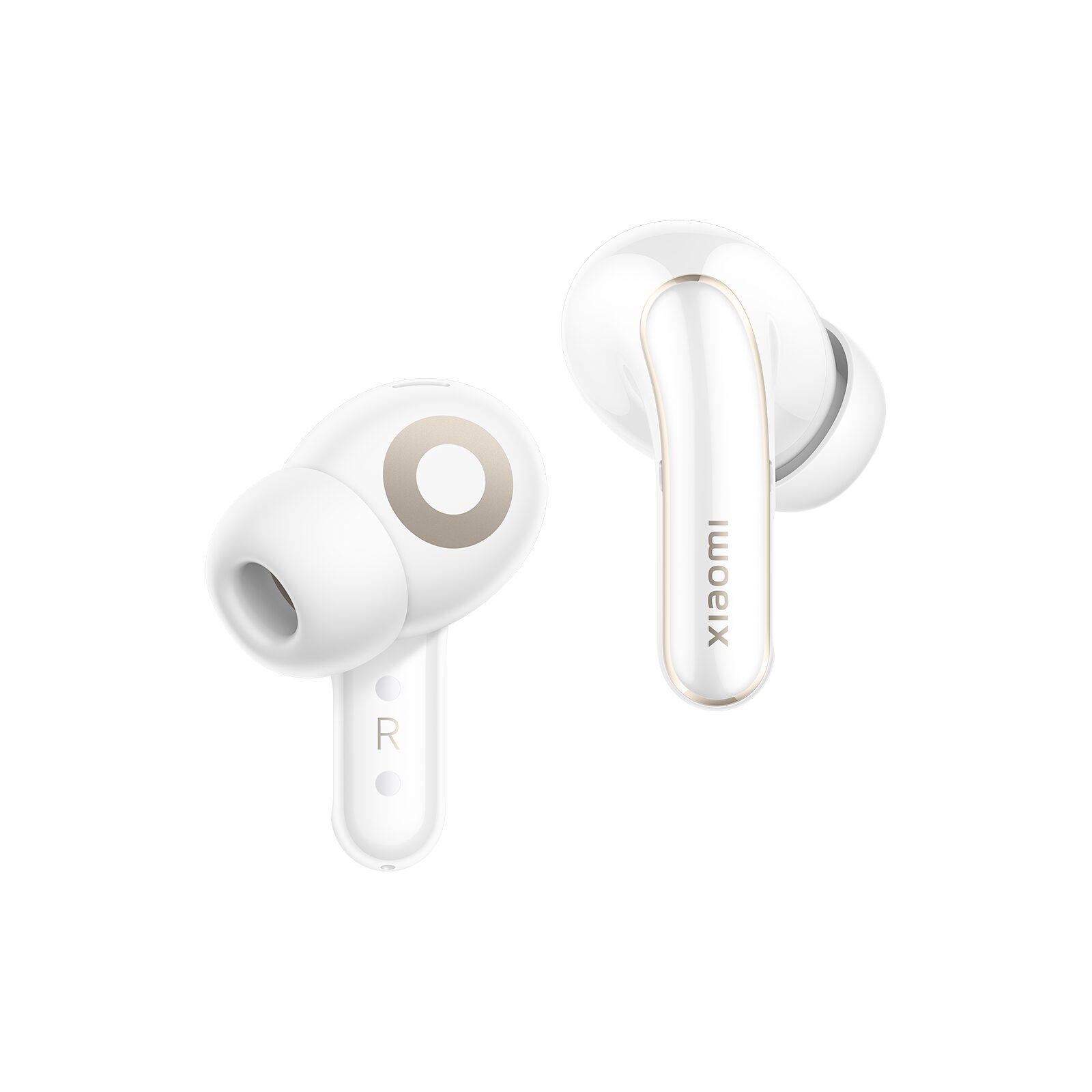 Beyaz Xiaomi Buds 5 Pro kulaklıklar