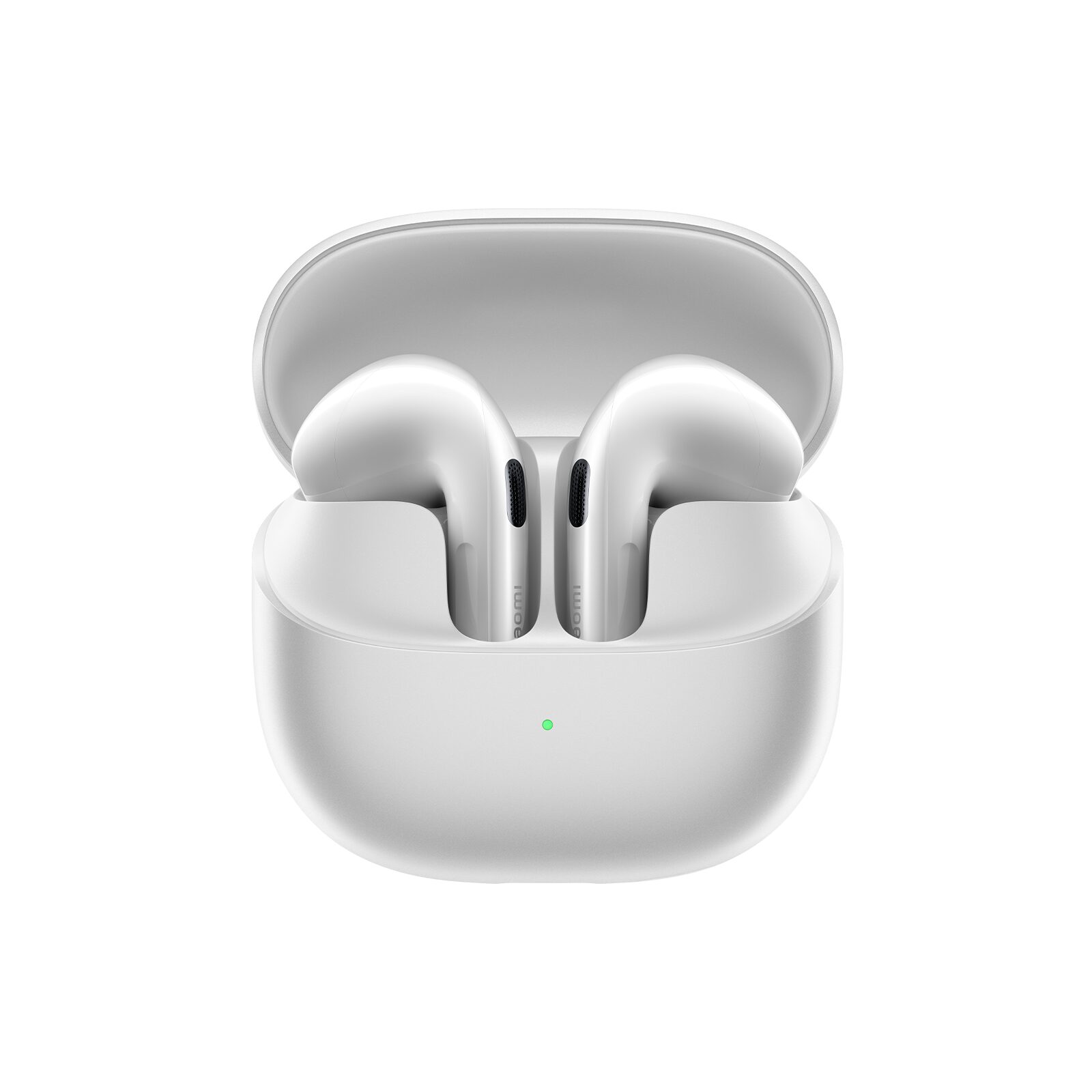 İnci beyazı Xiaomi Buds 6 şarj kutusunda
