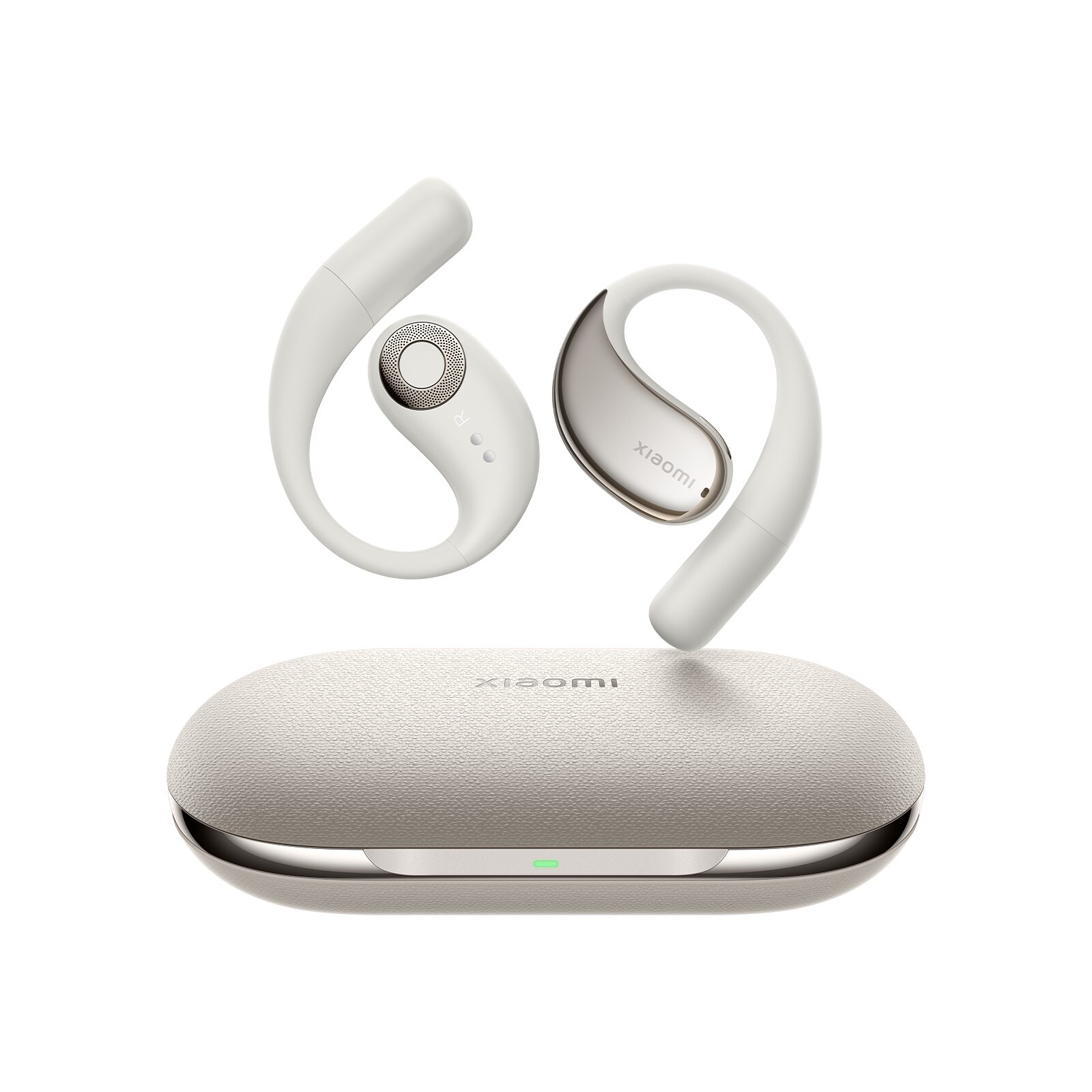 Kum beji Xiaomi OpenWear Stereo ve şarj kutusu