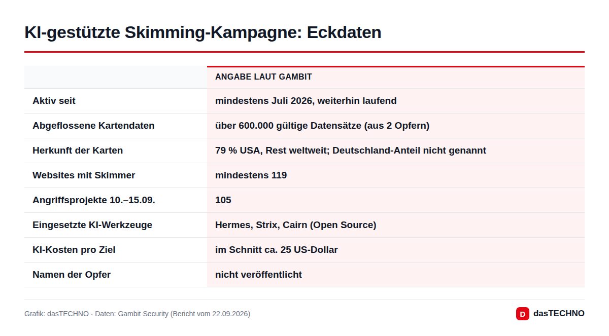 KI-gestützte Skimming-Kampagne: Eckdaten
