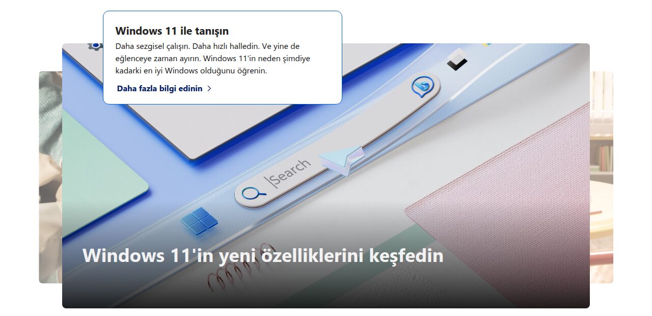 Microsoft resmi Windows sayfasında Windows 11 tanıtımı (ekran görüntüsü)