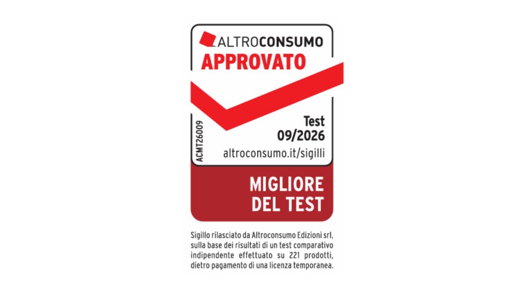 Sigillo Altroconsumo Approvato «Migliore del Test», Test 09/2026