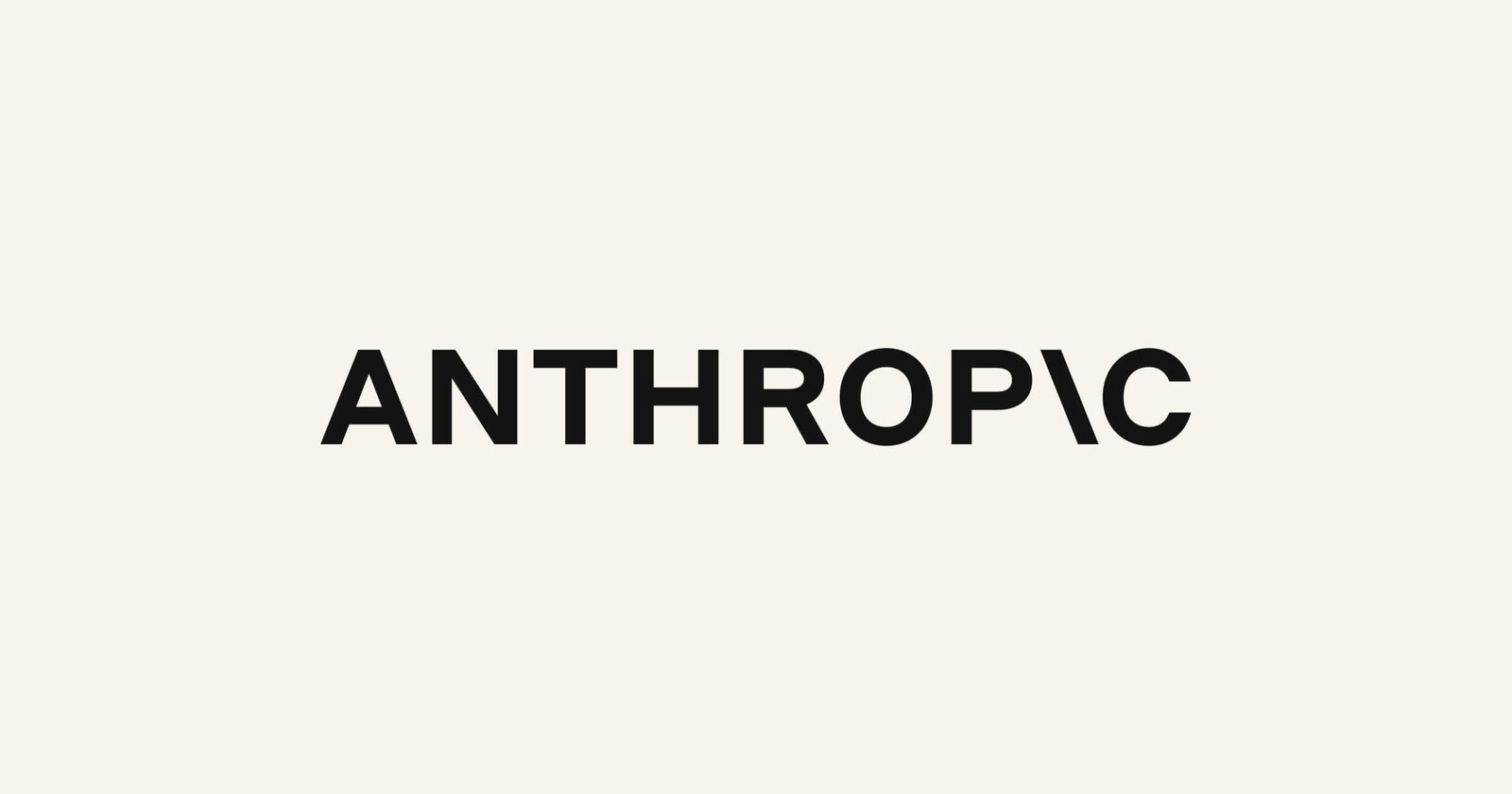 Schriftzug von Anthropic auf hellem Hintergrund