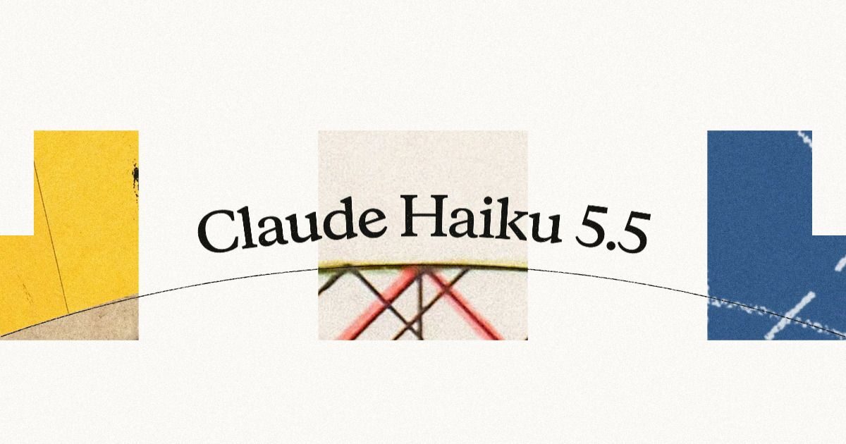 Offizielles Ankündigungsmotiv von Anthropic mit dem Schriftzug Claude Haiku 5.5
