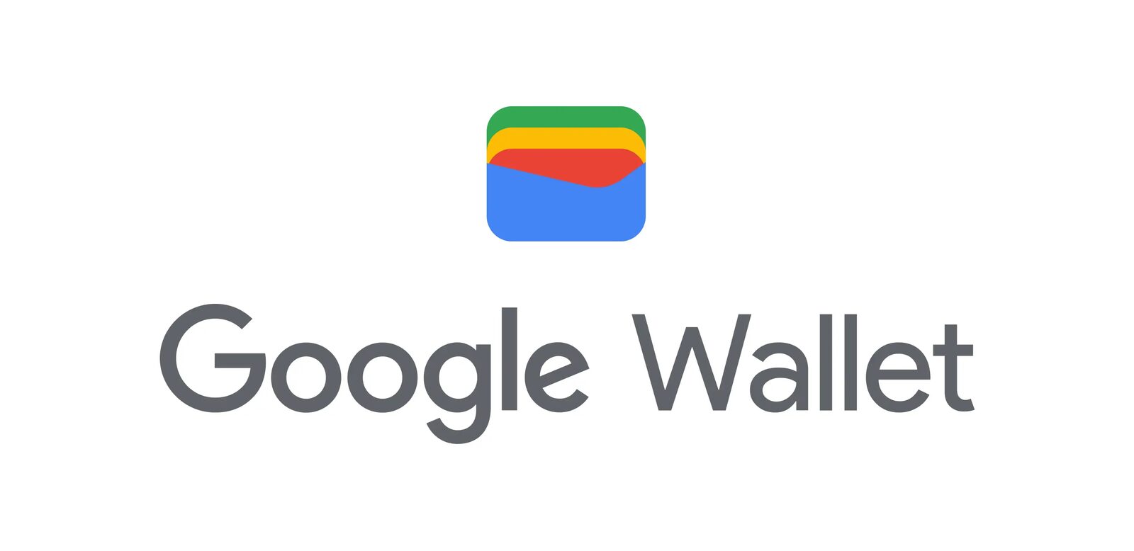 Il logo ufficiale di Google Wallet con l'icona a forma di portafoglio colorato