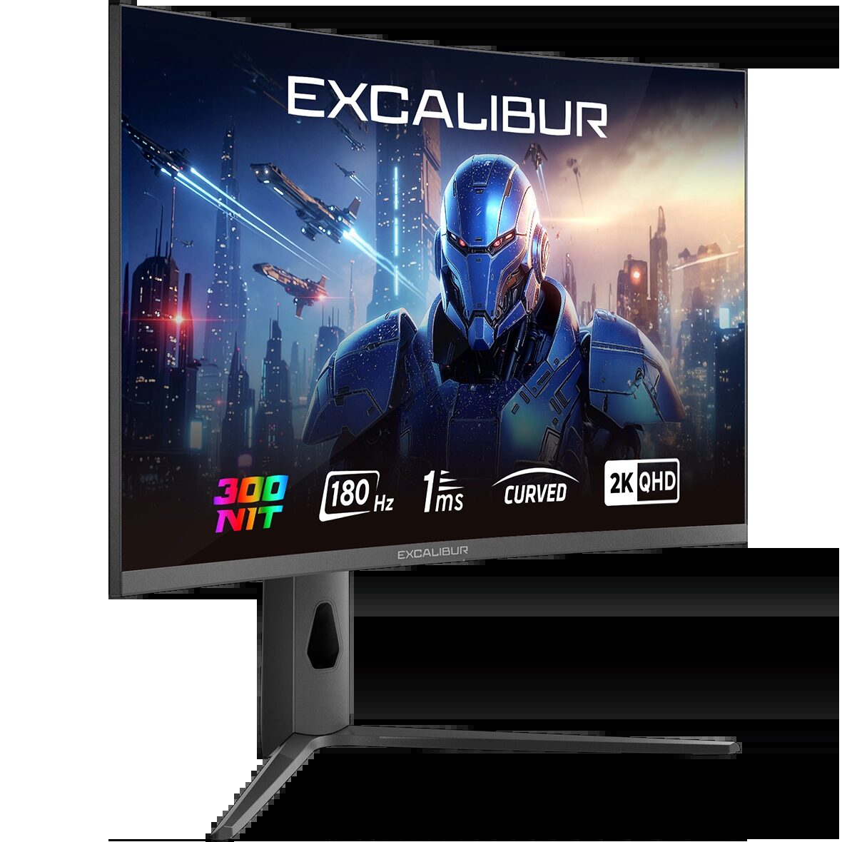 Casper Excalibur E315QVC-C 2K QHD kavisli oyuncu monitörü, açılı görünüm