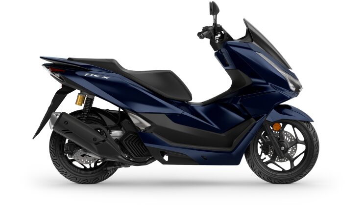 Lacivert Honda PCX125 yandan görünüm