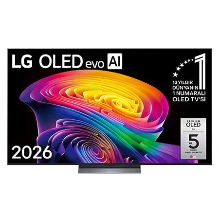 LG OLED evo AI C6E televizyon önden görünüm