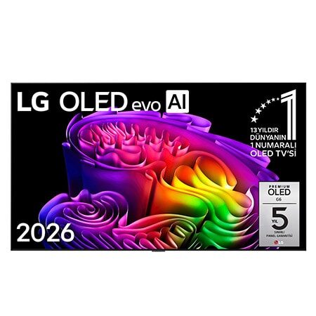 LG OLED evo AI Galeri Tasarım G6 televizyon önden görünüm