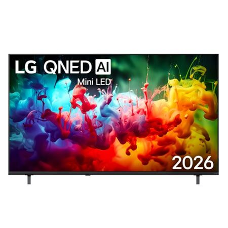 LG QNED AI QNED7E televizyon önden görünüm