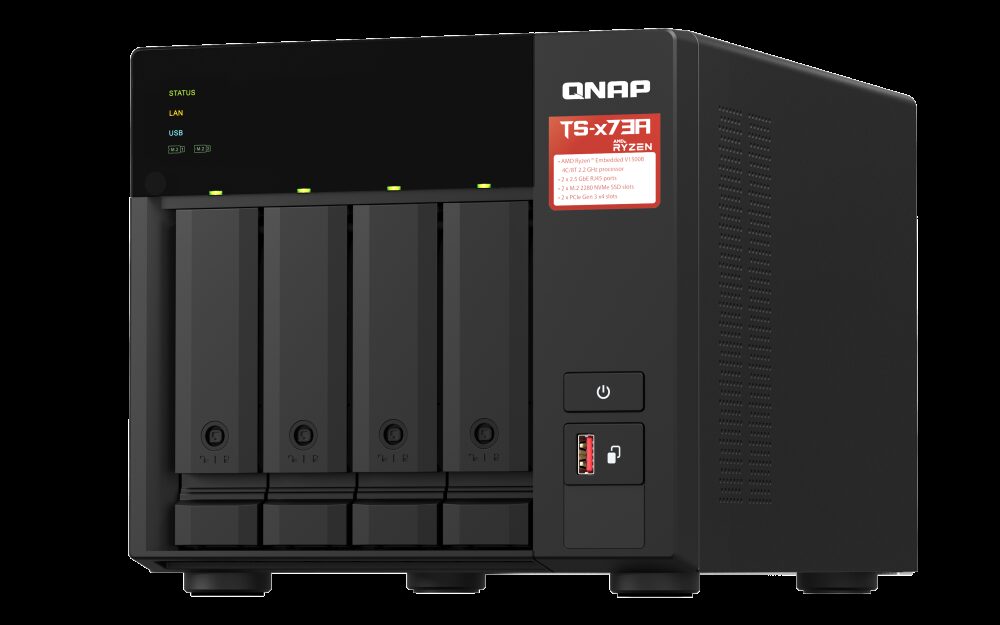 QNAP TS-473A 4 yuvalı NAS cihazı