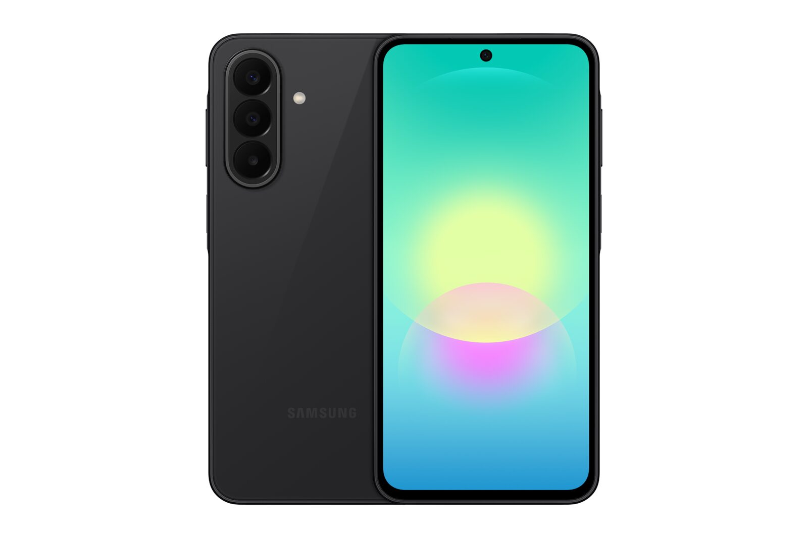 Siyah Galaxy A27 5G önden ve arkadan