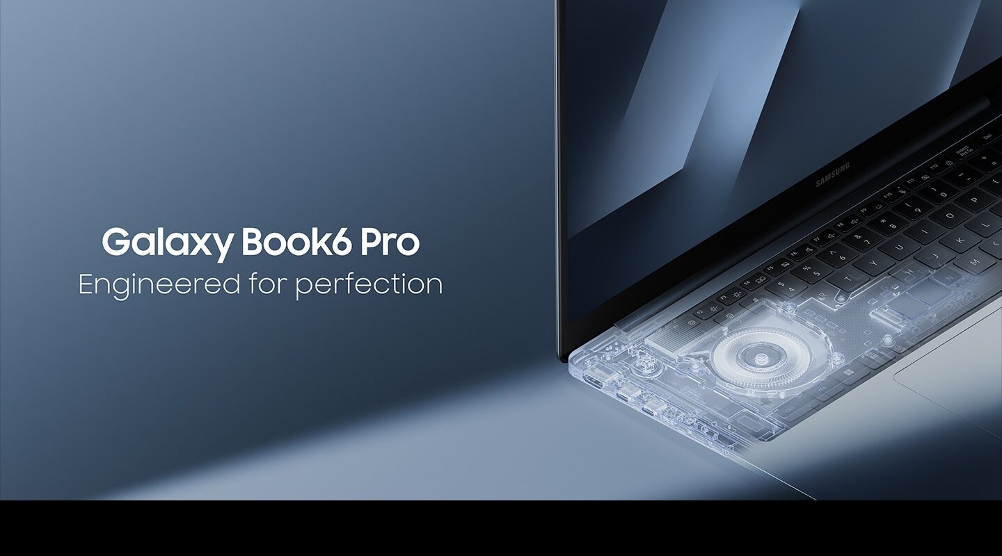 Samsung Galaxy Book6 Pro fotografato leggermente di lato