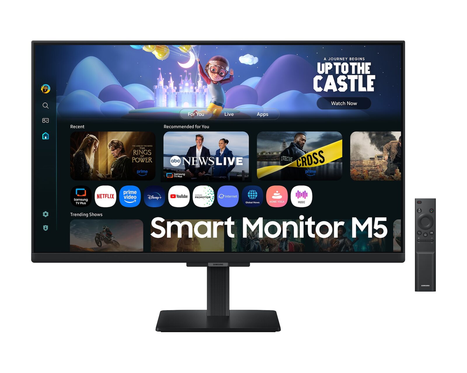Samsung Smart Monitor M5 ve uzaktan kumandası