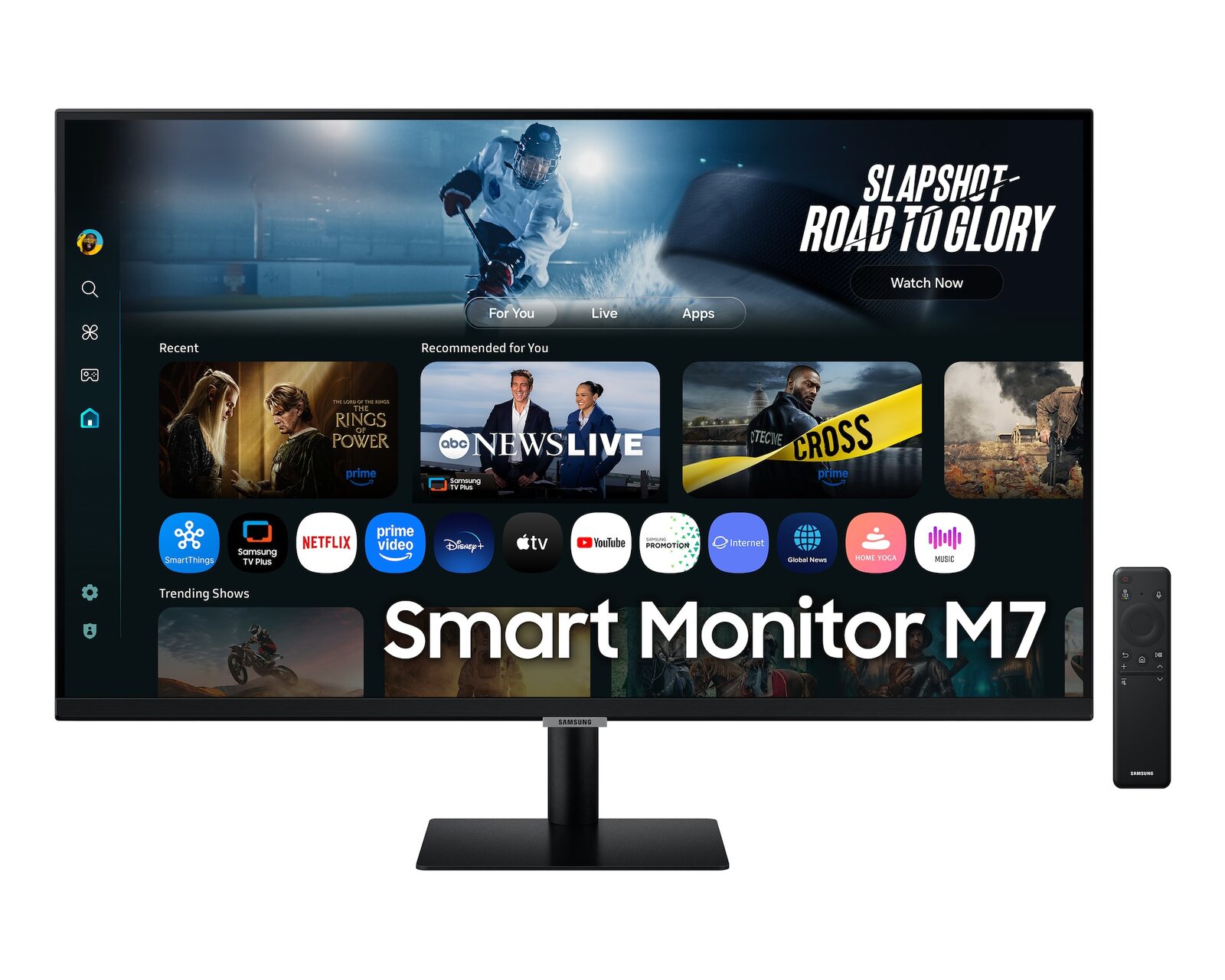 Samsung Smart Monitor M7 ve uzaktan kumandası