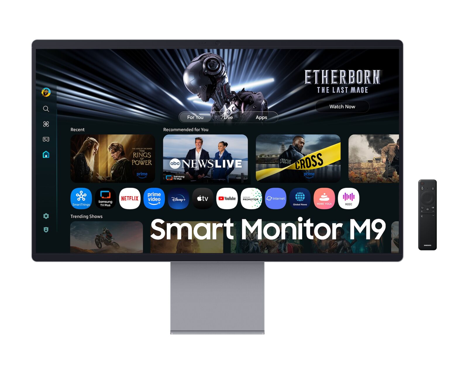 Samsung Smart Monitor M9 ve uzaktan kumandası