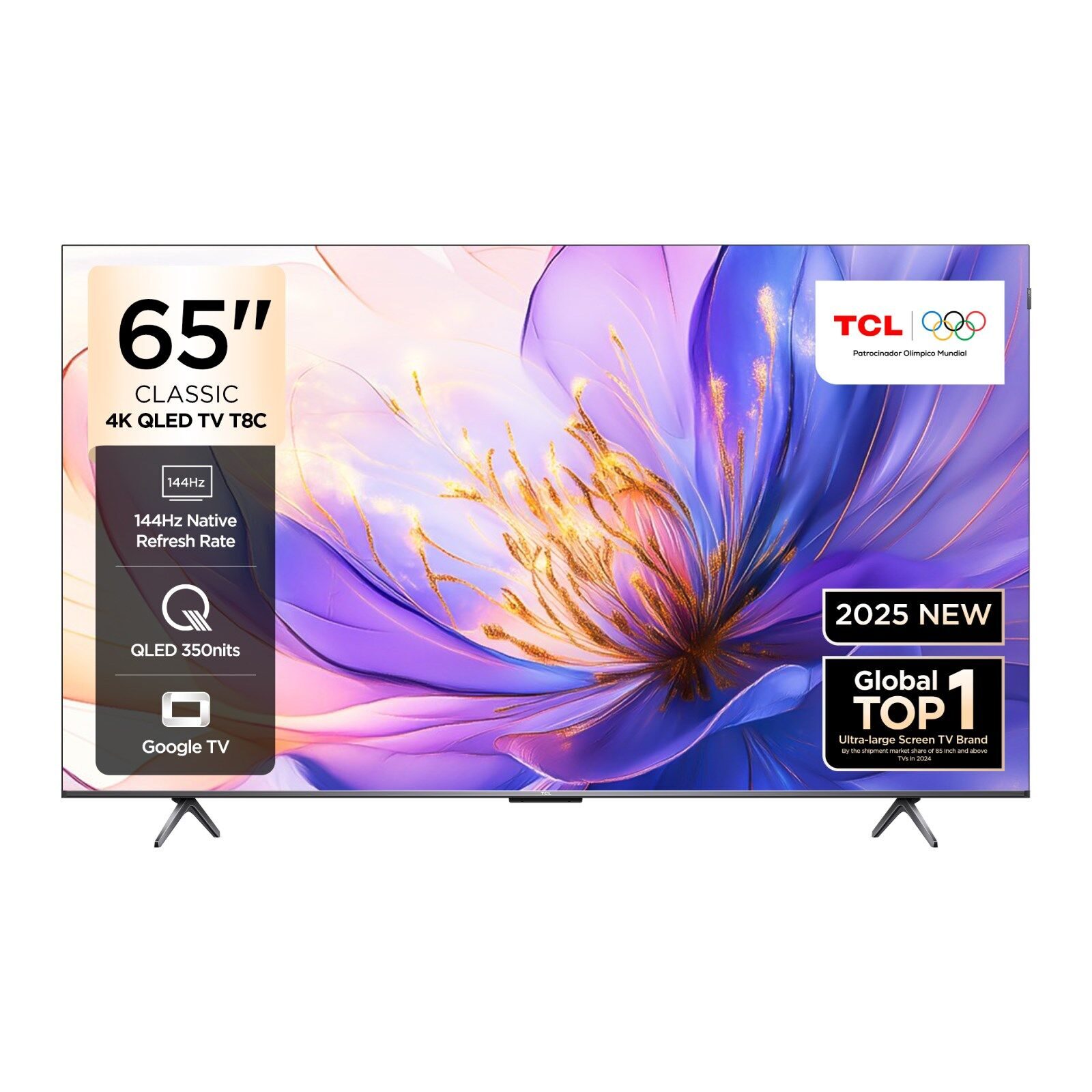 TCL T8C QLED televizyon önden görünüm