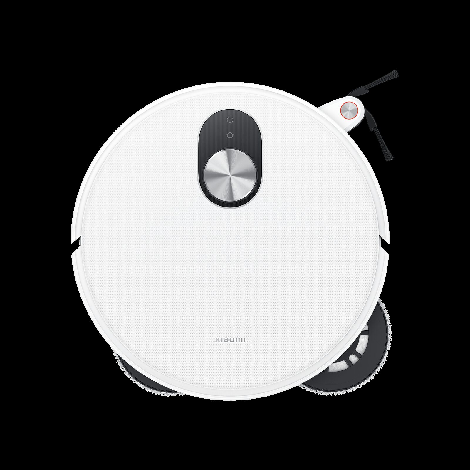 Beyaz Xiaomi Robot Vacuum 5 Pro Omni istasyonunun önünde