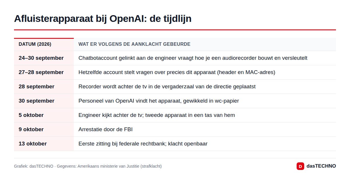 Afluisterapparaat bij OpenAI: de tijdlijn