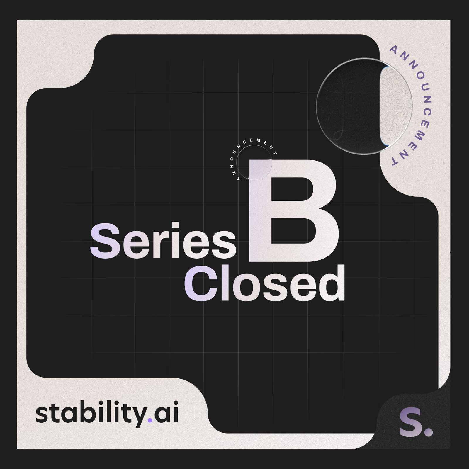 Stability AI'ın Series B yatırım duyurusu için hazırladığı tanıtım görseli
